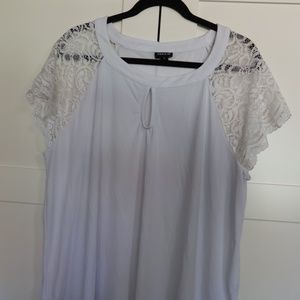 plus size blouse torrid white lace keyhole